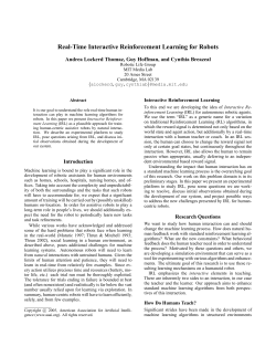 Real-Time Interactive Reinforcement Learning for Robots