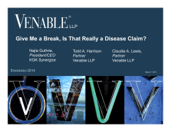 Give Me a Break, Is That Really a Disease Claim?