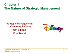 Chapter 1 The Nature of Strategic Management