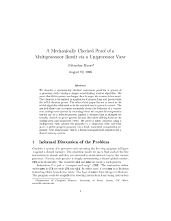 A Mechanically Checked Proof of a Multiprocessor Result via a