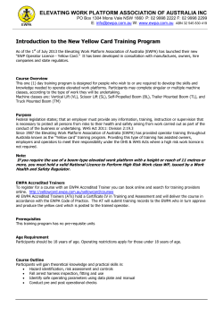 ELEVATING WORK PLATFORM ASSOCIATION