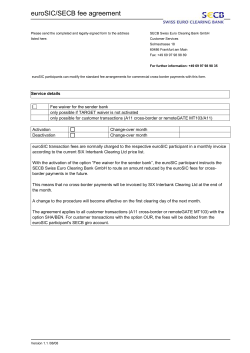 euroSIC/SECB fee agreement