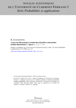 A zero-two theorem for a certain class of positive