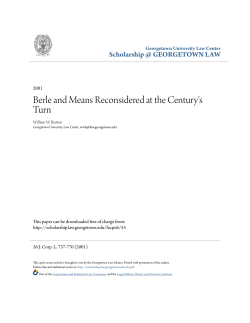 Berle and Means Reconsidered at the Century`s Turn