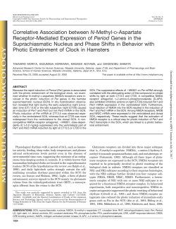 Correlative Association between N-Methyl-D