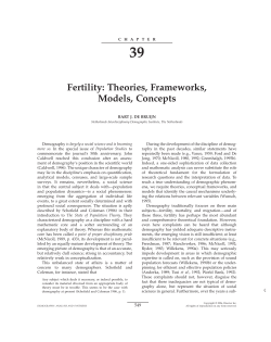 Fertility: Theories, Frameworks, Models, Concepts