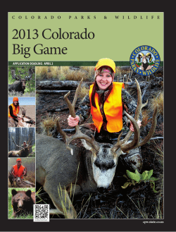 2013 Big Game Hunting Regulation brochure