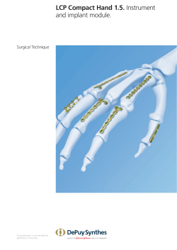 LCP Compact Hand 1.5. Instrument and implant module.