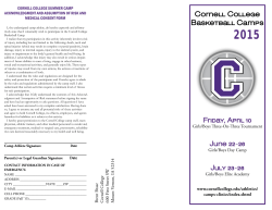 Cornell College Basketball Camps