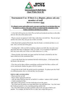 International Pool Rules