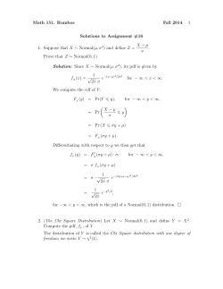 Math 151. Rumbos Fall 2014 1 Solutions to Assignment #16 1