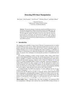Detecting DNS Root Manipulation