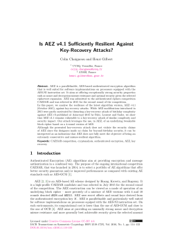 Is AEZ v4.1 Sufficiently Resilient Against Key