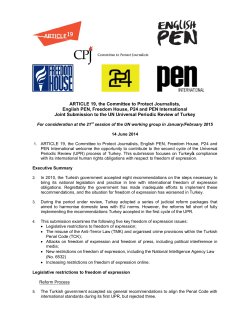 Joint Submission - PEN International