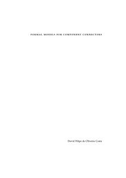 Formal Models for Component Connectors