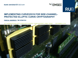 PowerPoint-Präsentation - 20th Workshop on Elliptic Curve