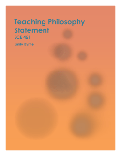 Teaching Philosophy Statement