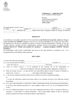 Att. A - Scuola Normale Superiore