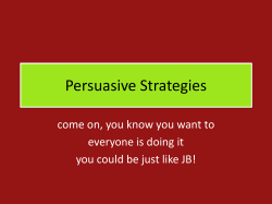 Persuasive Strategies