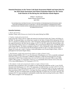 Appendix 1: TCSAM (Tanner Crab Stock Assessment Model) 2013