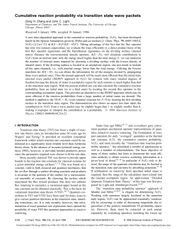 Cumulative reaction probability via transition state wave packets