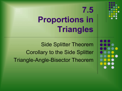 Side Splitter Theorem Powerpoint