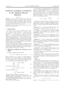 Existence Condition on Solutions to the