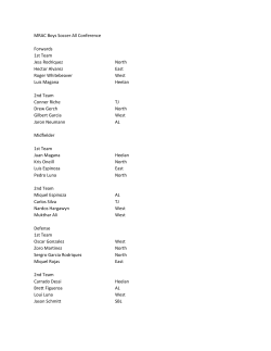 MRAC Boys Soccer All Conference Forwards 1st Team Jess