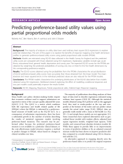 Predicting preference-based utility values using partial