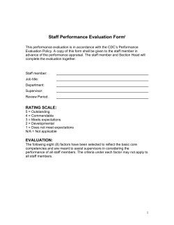 Staff Performance Appraisal Form