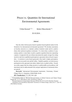 Prices vs. Quantities for International Environmental Agreements