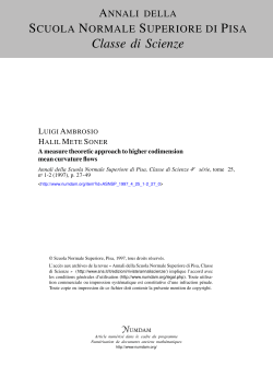 A measure theoretic approach to higher codimension