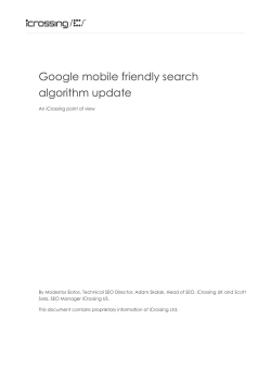 Google mobile friendly search algorithm update