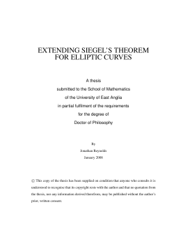 extending siegel`s theorem for elliptic curves