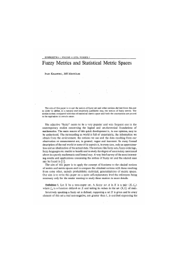 Fuzzy Metrics and Statistical Metric Spaces