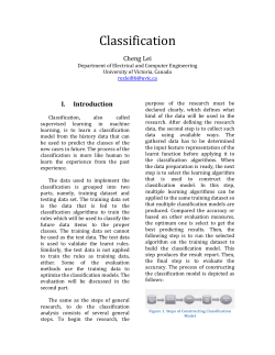 Classification (word) - UVic ECE
