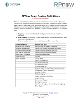Exam Review Explanations