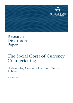 The Social Costs of Currency Counterfeiting