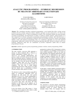 analytic programming &ndash; symbolic regression by means of