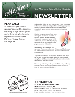 CONTACT US PLAY BALL! - TEAM Physical Therapy, PC