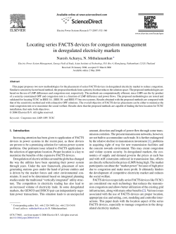 Locating series FACTS devices for congestion