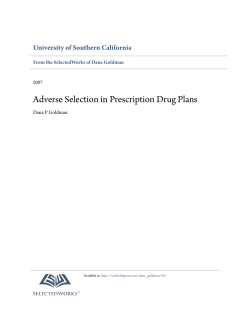 Adverse Selection in Prescription Drug Plans