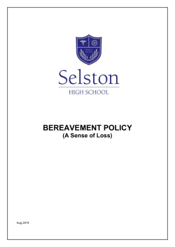 Bereavement - Selston High School