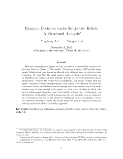 Dynamic Decisions under Subjective Beliefs