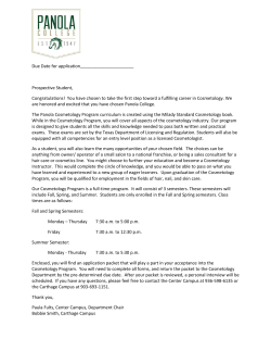 Cosmetology Letter and Requirements