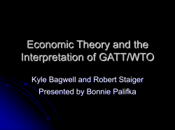 Economic Theory and the Interpretation of GATT/WTO