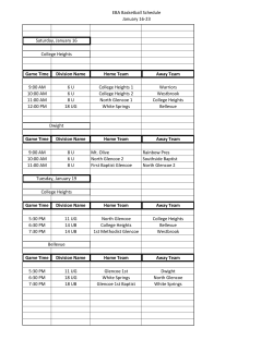 EBA Basketball Schedule January 16