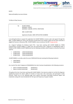 PIR NDIS Cover letter Template