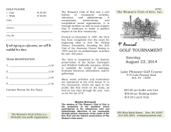 Saturday - Woman`s Club of Erie