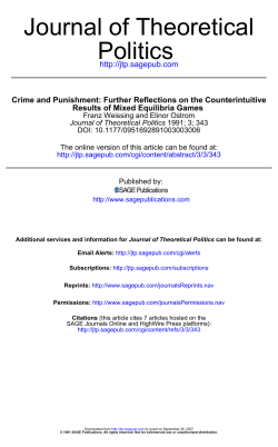 Politics Journal of Theoretical